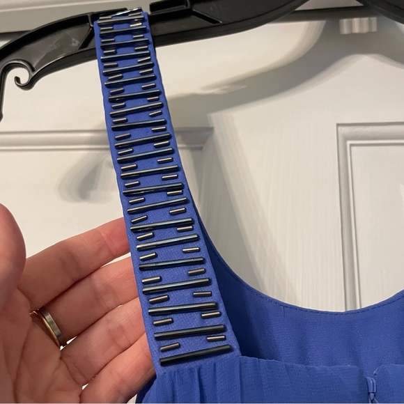 Laundry by Shelli Segal Royal Blue Pleated Jeweled Dress - Picture 6 of 6